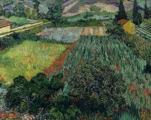 Mohnfelda. 1889 autorstwa Vincent van Gogh