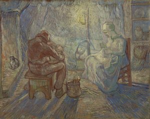 Noc (według Milleta) autorstwa Vincent van Gogh