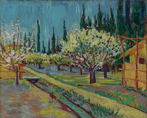 Sad otoczony cyprysami autorstwa Vincent van Gogh