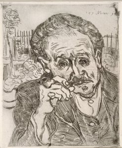 Portret doktora Gacheta (Auvers-sur-Oise) autorstwa Vincent van Gogh