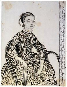Portret młodej damy La Mousmé, 1888. autorstwa Vincent van Gogh