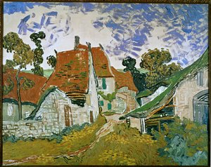 Rue a Auvers (olej na płótnie) autorstwa Vincent van Gogh