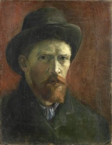 Autoportret z filcowym kapeluszem par Gogh, Vincent, van (1853-1890). Olej na płótnie, format : 41,5x32,5 autorstwa Vincent van Gogh