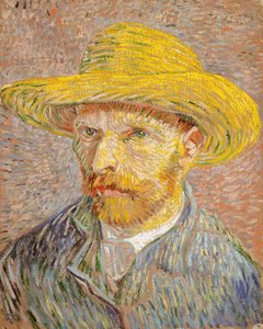 Autoportret z awersem Słomkowego Kapelusza: Obieraczka do ziemniaków, 1887. autorstwa Vincent van Gogh
