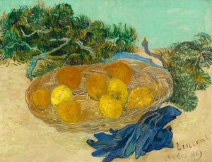 Martwa natura z pomarańczami i cytrynami w niebieskich rękawiczkach autorstwa Vincent van Gogh