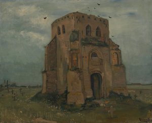 Wieża starego kościoła w Nuenen autorstwa Vincent van Gogh