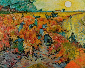 Czerwona Winnica / Czerwona Winnica w Arles (Montmajour) autorstwa Vincent van Gogh