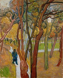Ogród Szpitala św. Pawła Opadanie liści, 1889 autorstwa Vincent van Gogh