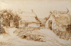 Dwa domki letniskowe w Saintes-Maries-de-la-Mer autorstwa Vincent van Gogh