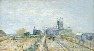 Ogrody warzywne i Moulin de Blute-Fin na Montmartre autorstwa Vincent van Gogh