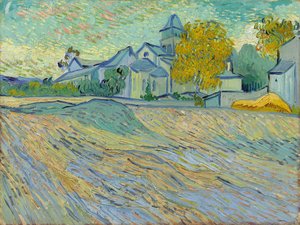 Widok Azylu i Kaplicy Saint-Remy, 1889 autorstwa Vincent van Gogh