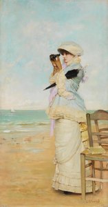 En vue - Obraz Vicente Palmaroli y Gonzalez (1834-1896) - Olej na drewnie - 43x22 - Museo del Prado, Madryt