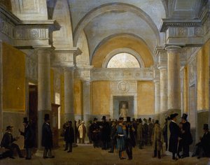 Wnętrze Palazzo San Giacomo w Neapolu autorstwa Vincenzo Abbati