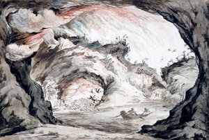 Scena tragiczna, szkic scenografii (akwarela) autorstwa Vincenzo Bonomini