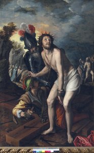 Jezus przybity do krzyża