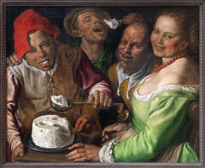 Zjadacze ricotta, obraz Vincenzo Campi (1536-1591). Fotografia, KIM Youngtae, Lyon, Musee des Beaux Arts de Lyon.