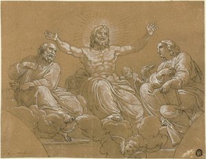 Chrystus w chwale ze świętymi autorstwa Vincenzo Camuccini