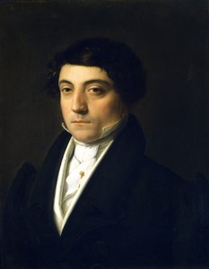 Portret młodego Gioacchino Rossiniego (1792-1868) - Vincenzo Camuccini (1771-1844), ok. 1830. Olej na płótnie. Rozmiar 46; 5 x 37 cm. Muzeum Teatru La Scala, Mediolan (Musee du theatre de la Scala) autorstwa Vincenzo Camuccini