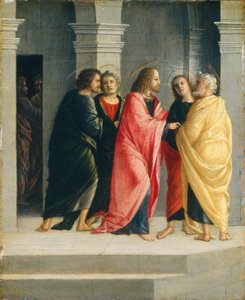 Chrystus poucza Piotra i Jana, aby przygotowali się na Paschę autorstwa Vincenzo Civerchio