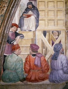 Cud chmury, fragment z Opowieści św. Piotra Męczennika autorstwa Vincenzo Foppa