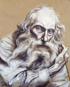 Autoportret, Vincenzo Gemito (1852-1929), tempera na papierze, 50x40 cm
