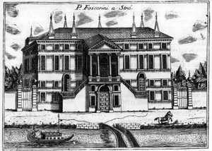 Pałac (Palazzo) Foscarini w Stra koło Wenecji. w „Singularity of Venice” Vincenzo Coronelli (1650-1718).