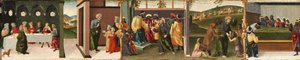 Historia św. Tomasza Apostoła - św. Tomasz chrzci Gundaphorus i inne epizody, 1480-1500 autorstwa Vincenzo di Antonio Frediani