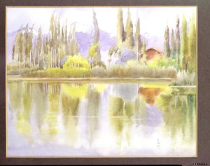 Jezioro Dal, Kaszmir autorstwa Violet M. Minchin