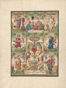 Alegoria klasyczna z herbem Ochsenfelderów, połowa XVI wieku. autorstwa Virgil Solis