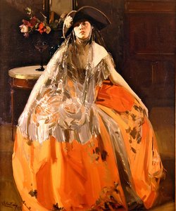 Portret kobiety autorstwa Virgilio Constantini