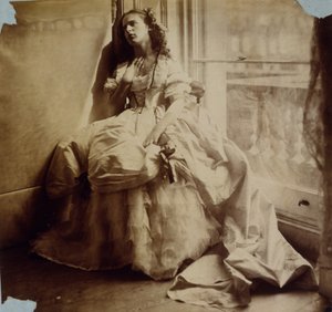 Studium dziewczyny siedzącej przy oknie, ok. 1855-65 autorstwa Viscountess Hawarden