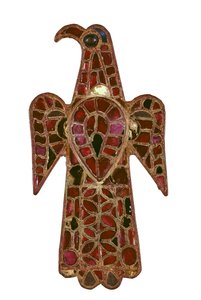 Fibula wizygocka w kształcie gorliwym, VI w., Pasta z brązu i szkła z technicznego cloisonne autorstwa Visigothic Visigothic