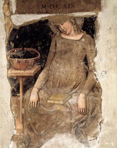Dziewica w ciąży, fragment (fresk)