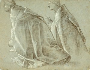 Carpaccio - Studium dwóch klęczących duchownych (recto), 1507-1508 autorstwa Vittore Carpaccio