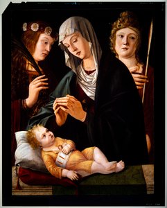 Madonna z Dzieciątkiem i dwiema świętymi kobietami, niedatowane (panel) autorstwa Vittore Carpaccio