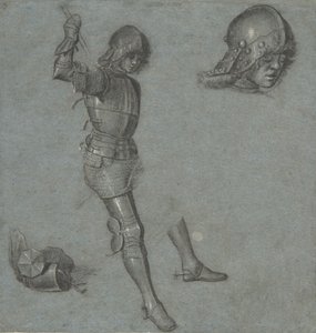 Studia siedzącego młodzieńca w zbroi, ca. 1505. autorstwa Vittore Carpaccio