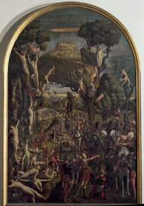 Ukrzyżowanie dziesięciu tysięcy męczenników na górze Ararat - olej na płótnie autorstwa Vittore Carpaccio