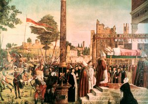 Legenda o św. Urszuli: Męczeństwo i pogrzeb św. Urszuli, 1493 autorstwa Vittore Carpaccio