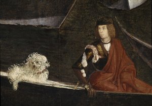 Cud relikwii Krzyża Świętego na moście Rialto". Szczegół. Obraz autorstwa Vittore Scarpazzy znanego jako Vittore Carpaccio (1460-1525) autorstwa Vittore Carpaccio