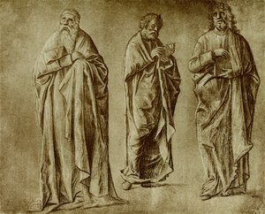 Studia trzech postaci dla świętych autorstwa Vittore Carpaccio