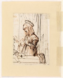 Dziewica adorująca Dzieciątko Chrystus ze św. Janem, koniec lat 80. - początek lat 90. autorstwa Vittore Carpaccio