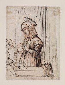 Dziewica adorująca Dzieciątko Chrystus ze św. Janem, koniec lat 80. - początek lat 90. autorstwa Vittore Carpaccio
