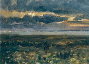 Zachód słońca nad morzem, Vittorio Avondo (1836-1910)