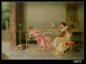 Muzyczne interludium (olej na płótnie)