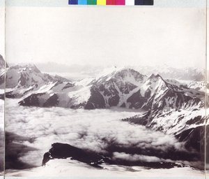 Zdjęcie panoramiczne ze szczytu Elbrus autorstwa Vittorio Sella