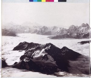Zdjęcie panoramiczne ze szczytu Elbrus autorstwa Vittorio Sella