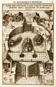 Maszyna hydrauliczna do śluzy kanałowej lub rzecznej, 1607