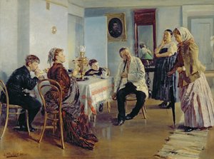 Zatrudnienie służącej, 1891-92 autorstwa Vladimir Egorovic Makovsky