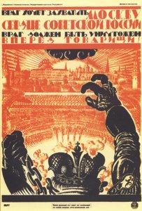 Wróg chce zająć Moskwę... Plakat, 1919