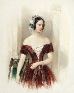 Portret księżnej Aleksandry Nikołajewnej Rosji (1825-1844) Księżnej Hesji Kassel"" (Wielka Księżna Aleksandra Nikołajewna Rosji) Obraz Władimira Iwanowicza Hau (Gau) (1816-1895) ok. 1840 r. Sankt Petersburg Państwowy Skansen Peterhof
